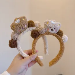 Cute Little Bear Plush Cartoon Hair Card New Anti slip Face Wash Hair Band Little Bear Headwear