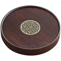 Tea Trays 1 PCS Tray Board Storage Table Plate Saucer Round Chinese Set Tools Bamboo