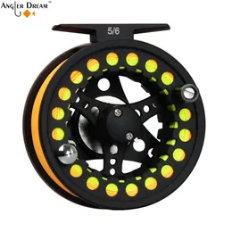 Fly Fishing Reels2 1 2 3 4 5 6 7 8 WT Reel Combo Large Arbor Aluminum with WF Floating Line Backing Leader 231211