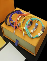 Прямая поставка, модные 6 цветов, красочные шнуровые браслеты с бусинами в подарочной розничной упаковке, SL013827580