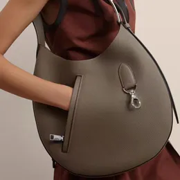 Damen-Handtasche aus Rindsleder mit großer Kapazität, rund, warm, Umhängetasche, einzelne Schultertasche, modische Damentasche