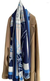 Scarves 70 Cashmere 30 Silk Scarf Man Women Carriage Shawl Stole Big Blanket Kerchief 135 135cm4523050