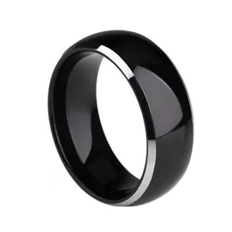 6mm 8mm Black Inlay Tunsten Rings Glossy Comfort Fit Engagement Wedding Band 6-14#299r