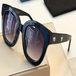 NY SELL Fashion Designer Solglasögon 0208 Cat Eye Frame har brädmaterial Populär enkel stil Toppkvalitet UV400 -skydd 242G