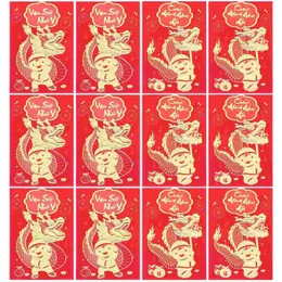 ギフトラップマネーレッドポケット中国のラッキーエンベロープ年のキャッシュバッグランダムスタイル