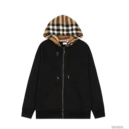 Differentiate market correct version plaid hooded zippered cardigan loop Harajuku fashion brand American style bathroom