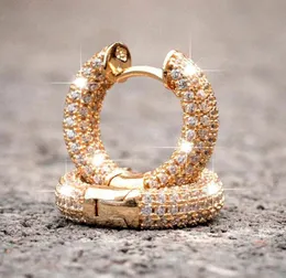 Women Hip Hop Small Hoop Earrings Dazzling Micro Paved CZ Stones Circle Earring Female Accessories High Quality Vintage Fashion Je6452819