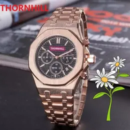 orologio da uomo con cronometro al quarzo completamente funzionale 43mm Tutti i quadranti con data automatica Orologi da uomo Top Brand Classico ghiacciato Hip Hop T277p