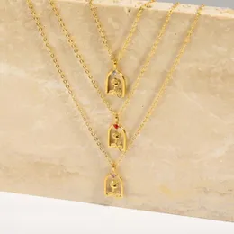 Anhänger-Halsketten, Vintage-Design, aushöhlen, Rosengarten, eingelegte Zirkon-Halskette, Titanstahl, plattiert, 18 Karat Gold, Damenschmuck