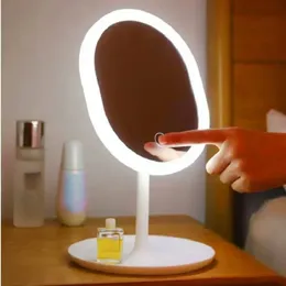 Compact Mirrors는 Dimmable 회전 및 메모리 기능을 갖춘 미용 루틴 LED 화장품 거울을 밝힙니다 -231211의 USB Cosmetic Monoch Mirror