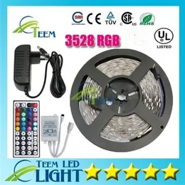 Vattentät RGB 3528 RGB CW WW Green 5M 300 LED -belysning LED -ljus Strip Waterproof 44 Keys IR Remote Controller 12V 2A Power Suppl3234