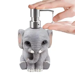 Flytande tvåldispenser 14 oz hand unik söt simulerad elefant kreativ dispenseringsflaska för badrumskök