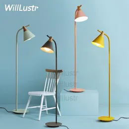 Willlustr design moderno lâmpada de assoalho madeira iluminação nórdica macaron cor lâmpadas sala estar quarto sala estudo el hall sofá lado f229a