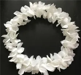 White Hawaiian Hula Leis Garland Necklace Flowers Wreaths Artificial Silk Wisteria Flowers Festive Wedding Party Suppliers 100pcs 9326082