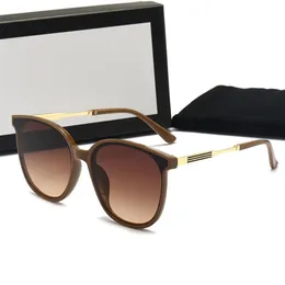 2022 Hommes Femmes Designer Lunettes de soleil Lunettes de soleil rondes Mode Or Cadre Verre Lentille Lunettes pour homme femme avec étuis originaux Box260m