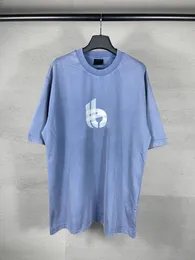 빈티지 씻은면 티셔츠 티 짧은 슬리브 블루 남자 여자 최고 셔츠 재미있는 티셔츠