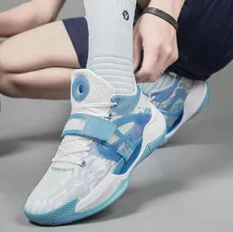 Högkvalitativ glöd basketskor ungdomar vuxen modetrend sneaker par mesh andningsbar anti slip hållbara skor 36-45