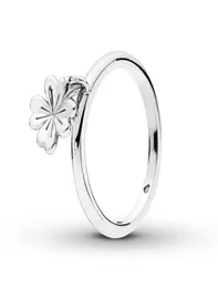 925 sterling Silver Silver Four Four Leaf Clover Ring مع شعار وصندوق الهدايا الأصلي مصمم فاخر للمجوهرات Women Rings2649520