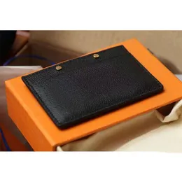 Embossed Leather Card Holder Sold with Box Genuine Leather Card Sleeves for Women's Quality SLG