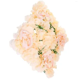 Painel de parede floral com flores decorativas, decoração de casamento, placa falsa, pano de seda, cenário artificial