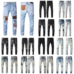 23SS Mens Jeans Designers Distressed Ripped Biker Slim Straight Denim For Men Print Womens Army Fashion Mans Skinny Pants Asian size 29-38