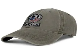 أنيقة Ruger American Flag Logo Black Usisex Denim Baseball Cap Cool Classic Hats 357 Magnum Gun America 1949 Deer Skull AR6016056