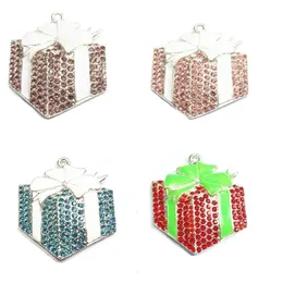 I fascini scelgono il colore prima 40mm * 35mm 10 pz/lotto regalo / confezione regalo pendenti con strass per collana 231204