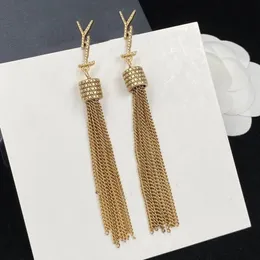 Clássico Stud Fashion Designer Dangle Chandelier Tassles Brincos para Senhora Mulheres Partido Amantes de Casamento Presente Jóias de Noivado para B227J