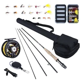 Boat Fishing Rods Goture Fly Rod Combo 5 6 7 8 CNC Machined Reel Carbon Fiber 2 74M Line Tackle Box Triangle Tube 231211