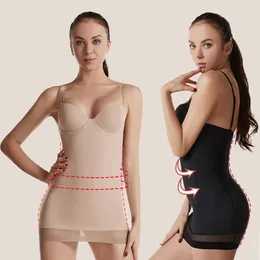 Cintura barriga shaper mulheres metade deslizamentos para sob vestidos cintura alta underskirt sem costura saia barriga controle corpo shaper bunda levantador emagrecimento roupa interior 231211