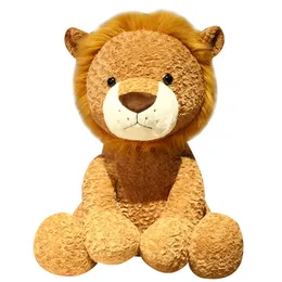 Plush Dolls 2550cm Lovely Lion Toys Cartoon Sunshine King Pillow Stuffed Soft Animal Cushion for Boys Girls Gifts 231211