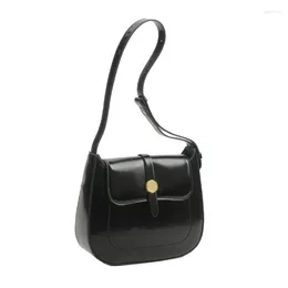 Shoulder Bags Korean Moda For Women Underarm Bag Genuine Leather Bolsas Feminina Messenger Bolsos Mujer Gold Buckle Handbags