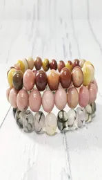 MG0308 8 mm Rhodonite Beaded Bracelet Set Natural Grand Dragon Vein Agates Bracelet Mookaite Jasper Stack Bracelet8426566