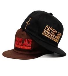 Cactus jack snapback boné de algodão bordado boné de beisebol para homens mulheres ajustável hip hop pai chapéu osso dropshipping1985898