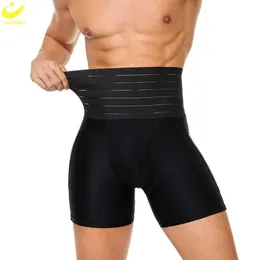 Taillen-Bauchformer LAZAWG Body Shaper Shorts für Männer Shapewear Gewichtsverlust Mittlere Taille Unterwäsche Taillentrainer Bauch-Steuerhöschen Schlankheitshöschen 231211