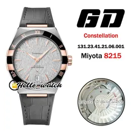 41mm Coaxial 131 23 41 21 06 001 Watches Miyota 8215 Automatic Mens Watch White Dial Two Tone Rose Gold Case Black Leather Strap H249b