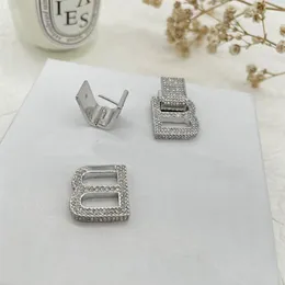 2023 brinco de gota de charme de alta qualidade design especial com diamante brilhante banhado a prata tem carimbo PS7232B249y