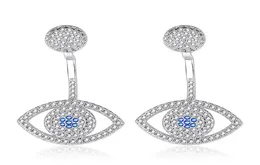 Blue Evil Eyes Stud أقراط للنساء للبنات تصميم أزياء التصميم الكريستال راينستون البيان إسقاط يتدفقات من النحاس النحاسي الذهب SIL8668202