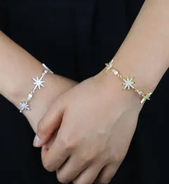 2020 Роскошный модный браслет с подвесками из камня кубического циркония для женщин, изысканный браслет-манжета золотого и серебряного цвета с цепочкой для девочек Jewe8010642
