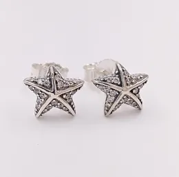 Orecchini a bottone con stelle marine tropicali Autentico argento sterling 925 Adatto a gioielli con borchie in stile europeo Andy Jewel 290748CZ5568535