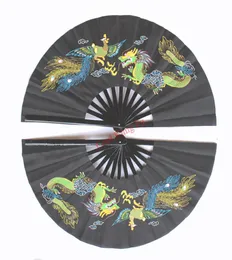 Éventails de tai chi en bambou ventilateur double droit et gauche ventilateur dragon et phénix un par7027702