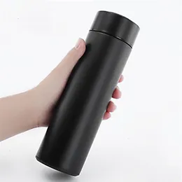 Akıllı Paslanmaz Çelik Su Şişeleri Sıcaklık Ekran Vakum Şişeler Seyahat Araba Çorbası Kahve Kupa Tumbler Cup255D