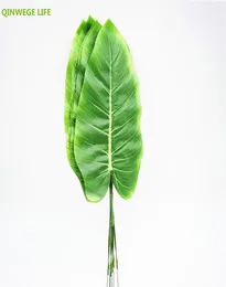 45 cm 60styg Banana Artificial Plant Leaf Filial Color Print Wedding Home Decor Fake lövverk Diy Floral Green8726633