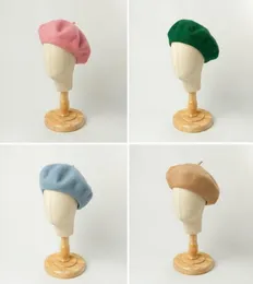 Береты для малышей, винтажный берет, регулируемый осенний, для маленьких девочек, детская милая шерстяная шапка для шапки, зимние аксессуары для художника, 36415249075