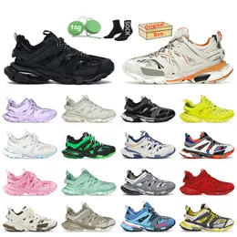 مع مربع الشبكة مصمم نايلون مصمم غير رسمي أحذية Belanciagas المسار أحذية رياضية للنساء مسارات 3.0 أبيض أسود وردي ريد ريد