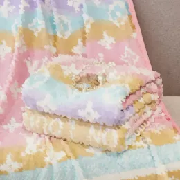 Роскошное дизайнерское одеяло с принтом старого цветка Классический дизайн Воздуха Деликатный кондиционер Автомобильное дорожное банное полотенце Мягкая зимняя флисовая шаль Пледы Одеяла