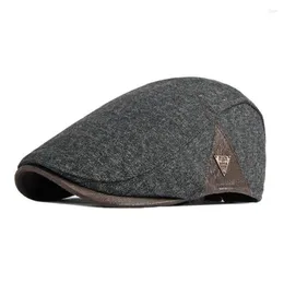 Beralar Moda Sonbahar Bere Şapka Erkekler Retro SoBy Ivy Flat Cap Bulgbone Duckbill Ressam Ayarlanabilir Gatsby Sürüş Cabbie3191