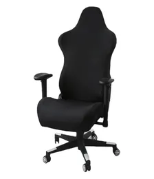 Stuhlhussen, ergonomische Schonbezüge für Büro- und Computerspielstühle, dehnbares Polyester, Schwarz für Liegen, Rennen, Gaming7254221