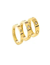 Amour vis anneaux classique luxe concepteur pour femmes hommes bande anneau en acier inoxydable argent or Rose femme bijoux cadeau 4184959