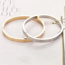 Logotipo parafuso pulseira feminina aço inoxidável pulseira de ouro pode ser aberto casal simples jóias presentes para mulher acessórios inteiros ch185b